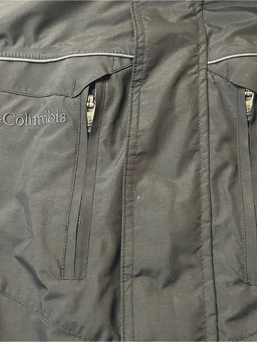 Vintage Columbia Sportswear Black Gray Hooded Jacket Men’s Large
